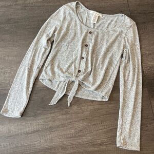 Adorable Button-Front Tie Top